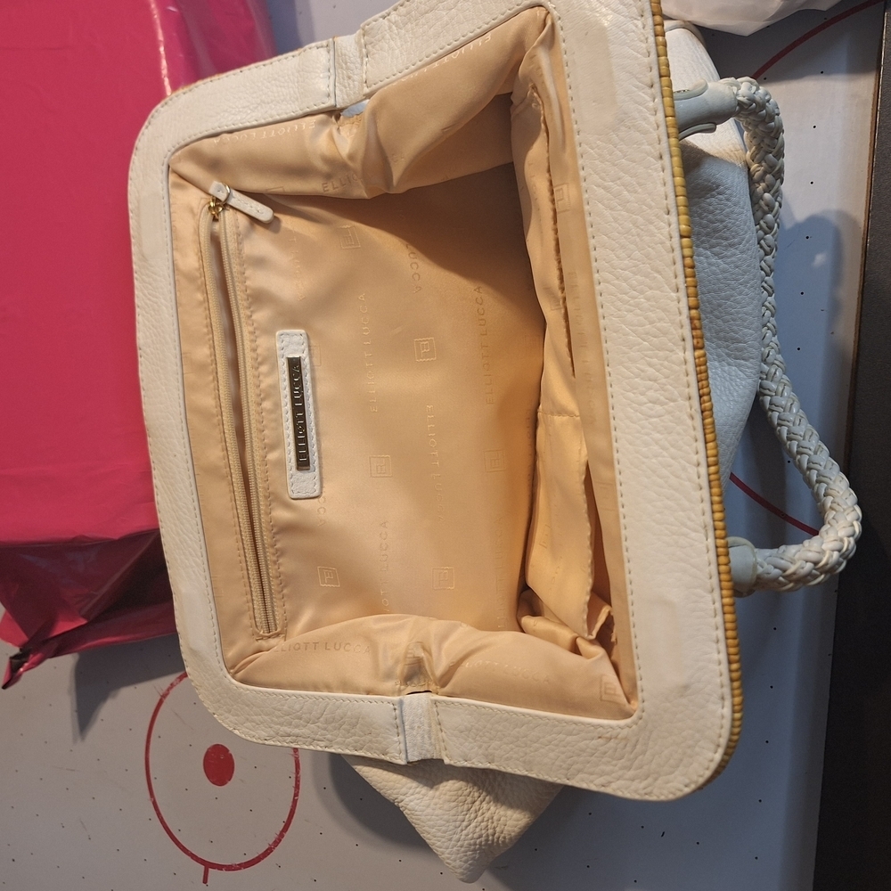 Elliott Lucca White and Tan  Shoulder Bag - Picture 7 of 14